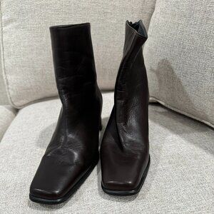 NEW - Stuart Weitzman Brown Leather Ankle Boots Size 5